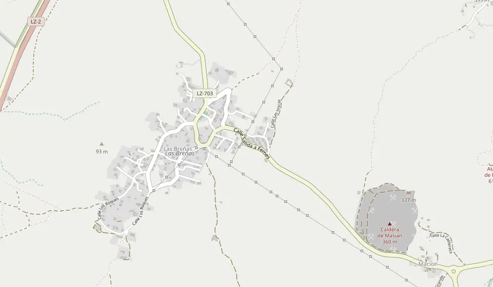 Plan du village de Las Breñas, Lanzarote
